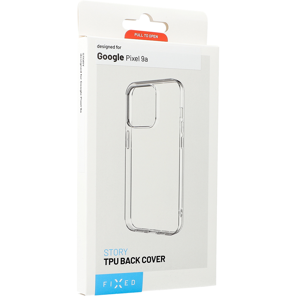 Elastyczne i cienkie etui Fixed Story do Google Pixel 9a, przezroczyste